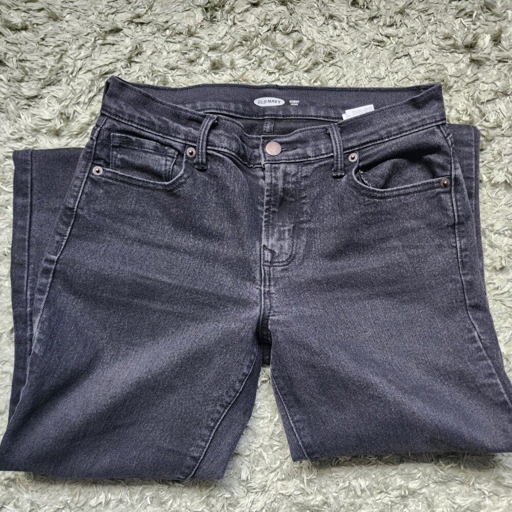 Old Navy Curvy Skinny Black Jeans Size 2